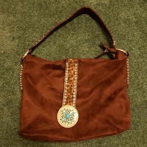 Turquoise embellished purse